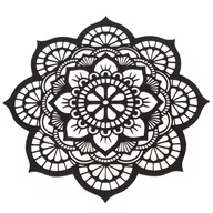Dekoracje domu - Drewniana rzeźbiona dekoracja ścienna Mandala, 35 x 35 x 1 cm - miniaturka - grafika 1