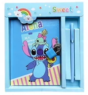 Notesy i bloczki - NOTES na kłódkę i kluczyk LILO i STITCH + długopis dla dzieci pamiętnik - miniaturka - grafika 1