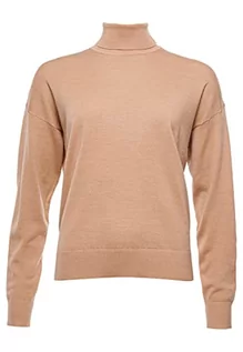 Swetry damskie - Superdry Solidny sweter damski, Praline, 36 - grafika 1