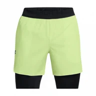 Spodnie sportowe męskie - Męskie spodenki treningowe Under Armour UA Vanish Elite 2in1 Short - zielone - UNDER ARMOUR - miniaturka - grafika 1