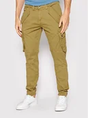 Spodnie męskie - Alpha Industries Spodnie materiałowe Combat 126215 Zielony Slim Fit - miniaturka - grafika 1