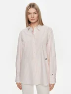 Koszule damskie - Tommy Hilfiger Koszula WW0WW41854 Różowy Relaxed Fit - miniaturka - grafika 1