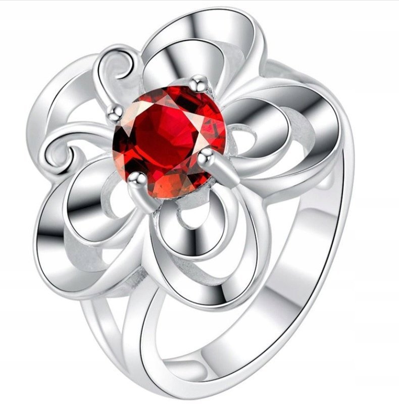 Srebrny Pierścionek Motyl Z Cyrkonią Rozmiar 19