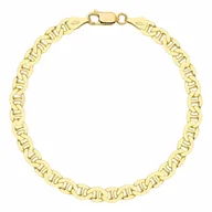 Bransolety męskie - OPRAVA POZŁACANA SREBRNA BRANSOLETKA GUCCI 925 585 - 5,5MM 19cm MASYWNA MĘSKA ZŁOTA - miniaturka - grafika 1