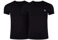 Koszulki męskie - Guess Koszulka Męska T-Shirt Caleb Hero Cnk S/S 2Pack Black U97G02Jr003 A996 Xxl - miniaturka - grafika 1