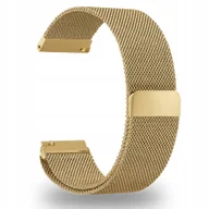 Akcesoria do smartwatchy - UNIWERSALNA ZŁOTA BRANSOLETA MESH DO ZEGARKA SMARTWATCHA 20 mm + TELESKOPY - miniaturka - grafika 1