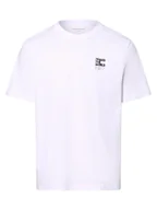 Koszulki męskie - Jack & Jones Koszulka męska - JCOPrjct Mężczyźni Bawełna biały nadruk, M - miniaturka - grafika 1