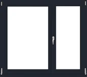 Okna - Lupol 2-szybowe fasadowe lakier kolor antracytowy O34 RU/R 1465x1435 mm - miniaturka - grafika 1