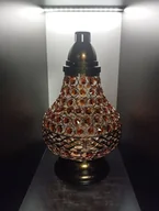 Lampiony i znicze - Znicz Znicze Lampion Na Grób Karafa Vip Złoto-Bursztyn+Wkład - miniaturka - grafika 1