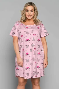 Damska koszula nocna Orso w kolorze różowym XL - Bielizna nocna - miniaturka - grafika 3