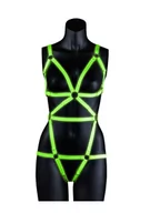 Bielizna erotyczna damska - Full Body Harness - GitD - Neon Green/Black - L/XL - miniaturka - grafika 1
