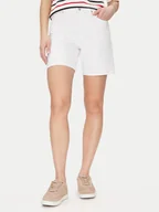 Spodenki damskie - Tommy Hilfiger Szorty jeansowe Dnm Straight Short Rw White WW0WW45924 Biały Regular Fit - miniaturka - grafika 1