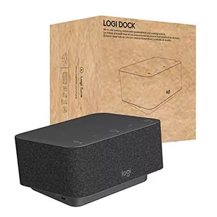 Logitech - Logi Dock, stacja dokująca do laptopa USB-C wszystko w jednym, Głośnik do telefonu, Redukcja szumów w mikrofonach, Bluetooth, HDMI, certyfikacja Zoom, Google Meet, Google Voice - Grafit - Torby na laptopy - miniaturka - grafika 1