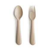 Sztućce dla dzieci - Mushie Sztućce dla dzieci do nauki samodzielnego jedzenia Vanilla - miniaturka - grafika 1