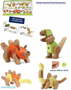 Klocki Konstrukcyjne Dinozaury Zestaw - Klocki - miniaturka - grafika 1