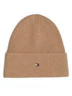 Czapki damskie - Tommy Hilfiger Czapka Essential AW0AW16637 Beżowy - miniaturka - grafika 1