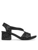 Sandały damskie - Rieker Sandały 64683-91 Czarny - miniaturka - grafika 1