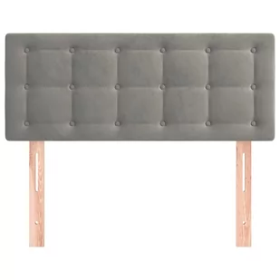 Lumarko Zagłówek do łóżka, jasnoszary, 90x5x78/88 cm, aksamit! - Inne meble do sypialni - miniaturka - grafika 4