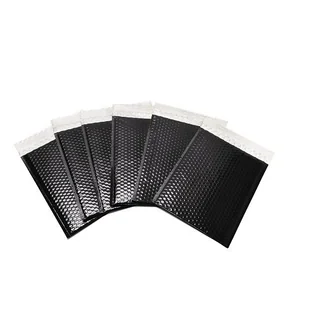 Koperty bąbelkowe, metaliczne H18, czarne, 100 sztuk - Koperty - miniaturka - grafika 1