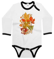 Body dla niemowląt - Body dziecięce Z Napisem Jesień Kolorowe Liście Na Dzień Jesieni 86/92 - miniaturka - grafika 1