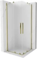 Kabiny prysznicowe - Mexen Velar Duo kabina prysznicowa rozsuwana 100x100 cm, szron, złota - 871-100-100-32-50 - miniaturka - grafika 1