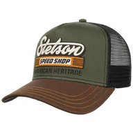 Czapki i chusty sportowe męskie - Czapka Trucker Speed Shop by Stetson, oliwkowo-czarny, One Size - miniaturka - grafika 1