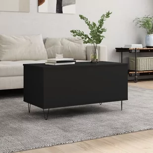 Stolik kawowy, czarny, 90x44,5x45 cm, materiał drewnopochodny Lumarko! - Ławy i stoliki kawowe Stolik kawowy, czarny, 90x44,5x45 cm, materiał drewnopochodny Lumarko! - Ławy i stoliki kawowe - miniaturka - grafika 1