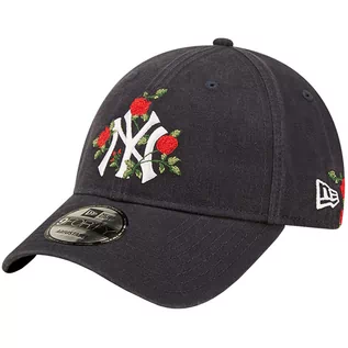 Czapki męskie - New Era 9FORTY New York Yankees Flower MLB Cap 60298809, Mężczyzna, Czapka z daszkiem, Granatowy - grafika 1