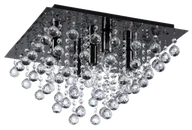 Lampy sufitowe - Lancaster crystal - plafon 5 płomienny czarny. - miniaturka - grafika 1