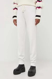 Spodnie damskie - Pinko spodnie dresowe kolor biały gładkie - grafika 1