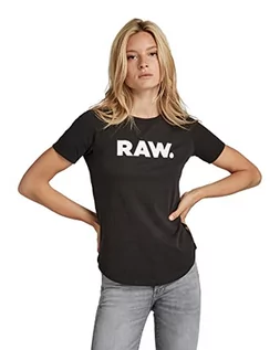 Koszulki i topy damskie - G-STAR RAW, Damska koszulka RAW. Slim Top, Schwarz (Dk Black 4107-6484), XS - grafika 1