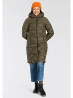 Kurtki damskie - Icepeak Płaszcz pikowany "Pomaria" w kolorze khaki - miniaturka - grafika 1