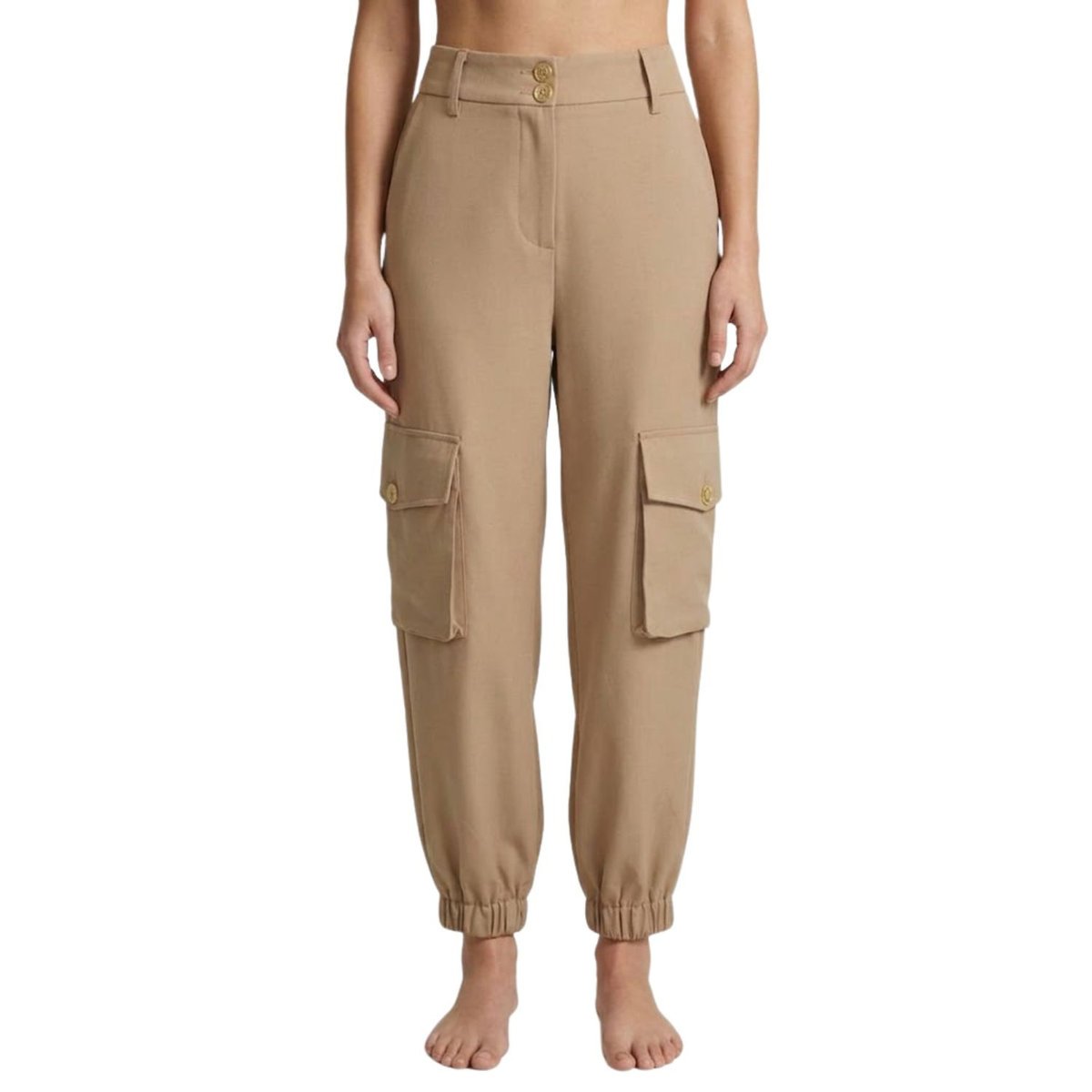 Spodnie damskie United Colors of Benetton Kool4School joggery beżowe-S
