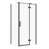 Kabiny prysznicowe - Kabina prysznicowa Cersanit Jota 100x80x195 prostokątna czarny transparentne S160-033 - miniaturka - grafika 1