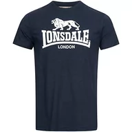 Koszulki męskie - Lonsdale Męski T-shirt St. Erney niebieski grantowy M - miniaturka - grafika 1