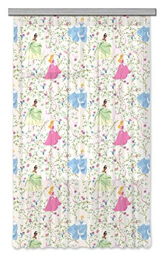AG Design Disney Princess księżniczki pokój dziecięcy firanka/zasłona, tkanina, wielokolorowa, 140 cm x 245 cm