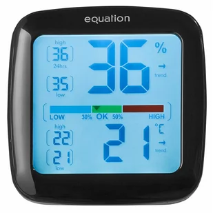 Termometr z higrometrem EM742-BL EQUATION - Termometry domowe - miniaturka - grafika 1