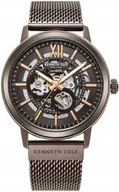 Zegarki męskie - Zegarek męski KENNETH COLE KCWGL2217202 brązowy klasyczny skeleton - miniaturka - grafika 1