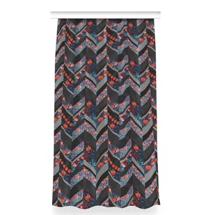 Zasłona gotowa do pokoju 150x280 Kwiaty w jodełkę, Fabricsy - Zasłony - miniaturka - grafika 1