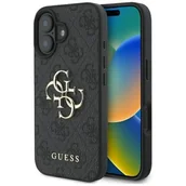 Etui i futerały do telefonów - Guess hardcase 4G Big Logo do iPhone 16 Czarny - miniaturka - grafika 1