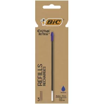 Bic Wkład Cristal Re&#039;new Metal niebieski 3 szt. - Wkłady do długopisów - miniaturka - grafika 1