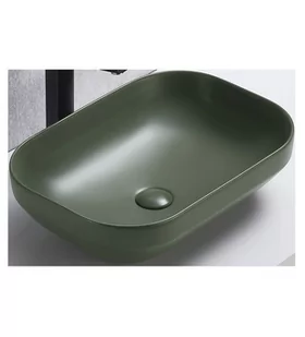 UN-NELI-MFG Umywalka/Washabsin/Matowa Zieleń Lasu/Matt Forest Green 50,4 cm - Meble łazienkowe - miniaturka - grafika 1