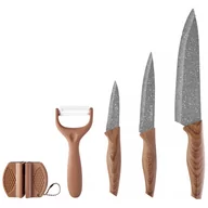 Noże kuchenne - Komplet 3 noży z ostrzałką i obieraczką Mastic AMBITION - miniaturka - grafika 1