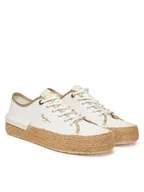 Espadryle damskie - Pepe Jeans Espadryle Samoi Mix PLS31595 Biały - miniaturka - grafika 1