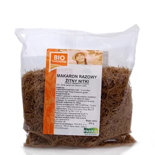 BIOHARMONIE Makaron żytni pełnoziarnisty nitki cienki BIO 300g - Makaron - miniaturka - grafika 1