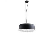 Lampy sufitowe - Azzardo Lampa wisząca Tarant 48 styl glamour metal kryształ czarny AZ3162 - miniaturka - grafika 1