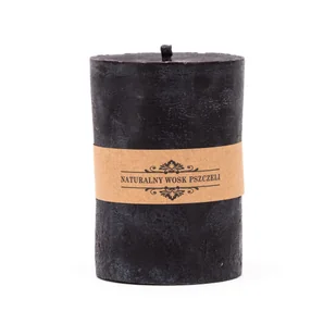 Świeca z wosku pszczelego walec średni II czarny - Świece - miniaturka - grafika 1