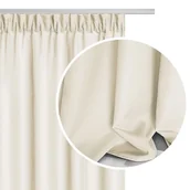 Zasłony - Zasłona na taśmie 140x270 cm Viva kremowa Spod Igły i Nitki - miniaturka - grafika 1
