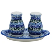Młynki do soli i pieprzu - Ceramiczny zestaw solniczka Ceramika Bolesławiec - miniaturka - grafika 1
