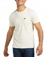 Koszulki męskie - T-shirt Lee POCKET TEE 112320042 L63JFQNQ Ecru S - miniaturka - grafika 1